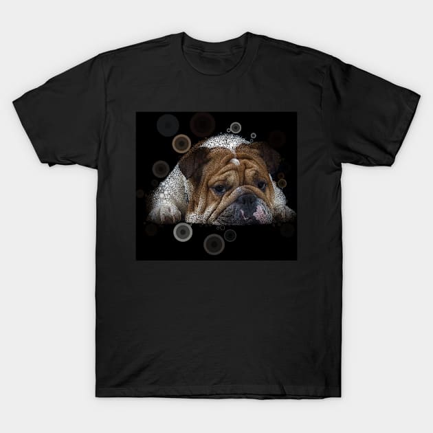 English Bulldog Design T-Shirt by PhotoArts